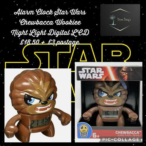 π Alarm Clock Star Wars Chewbacca Wookiee Night Light Digital LCD π₯ Β£18.50 + π Β£3 delivery