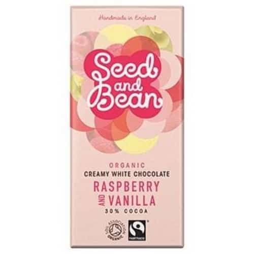 Raspberry and Vanilla Creamy White Chocolate Bar 30% - £2.69