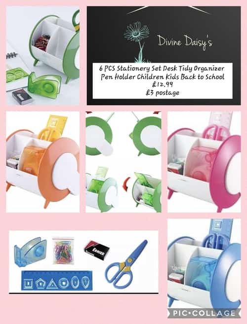6 PCS Stationery Set Desk Tidy Organizer Pen Holder Children Kids Back to School 💥£12.99 £3 postage