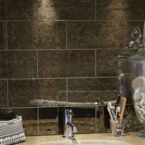 Rococo Mirror Glass Bronze Tiles