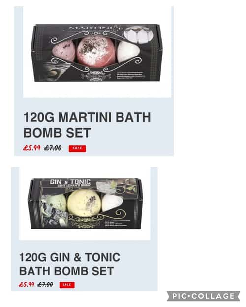 Which is your fave bath bomb. Is Gin & tonic Or Martini.  Both available on my website.  £5.99 each.