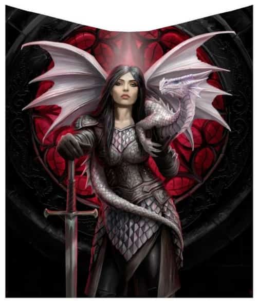 Valour Throw (AS) 160cm Anne Stokes Valour Dragon Warrior Blanket