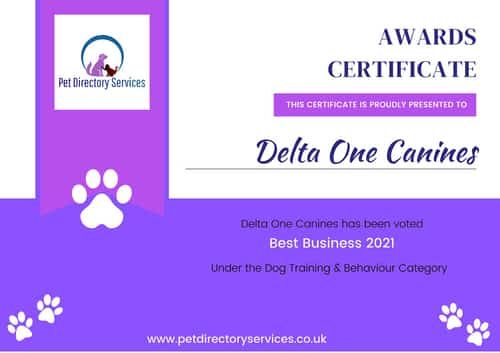 Pet Directory Awards - Best dog training business 2021