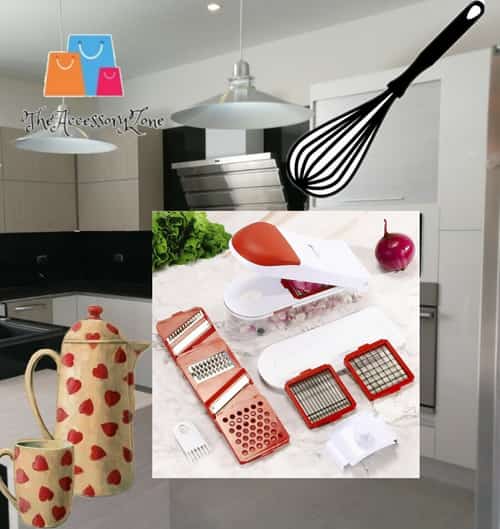 2 x Multi-Functional Grater Tool Vegetable Chopper Mandoline Slicer & Food Dicer, Vegetable & Fruit