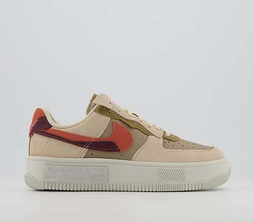 Air Force 1 Fontanka Trainers Rattan Madder Root Burgundy Crush Khaki - £110.00!