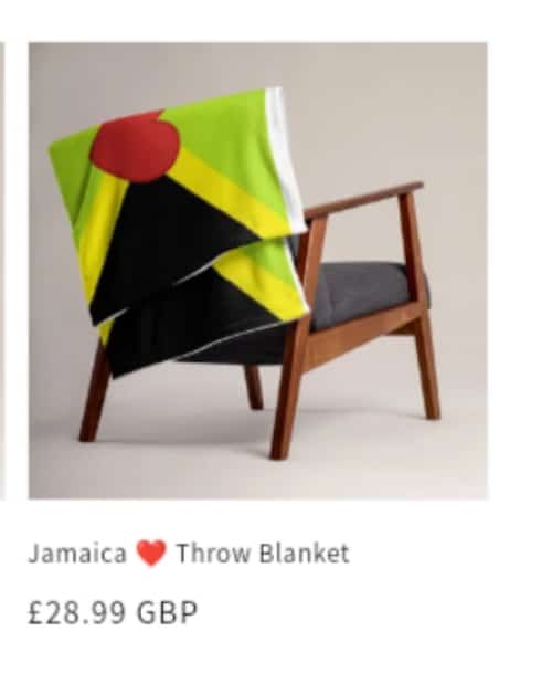 Jamaica Flag ❤️ Blanket Throw