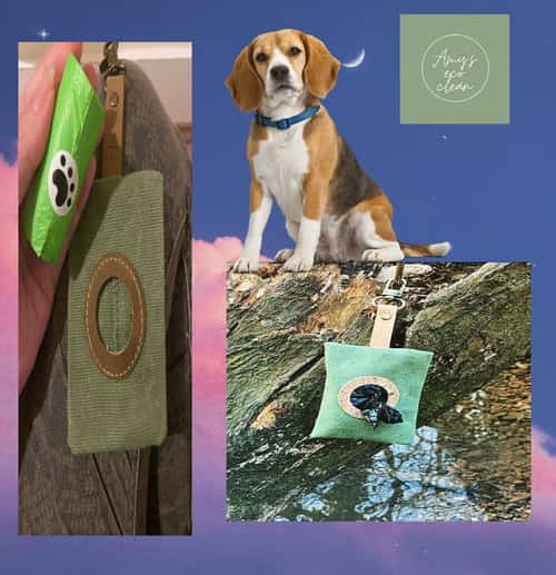 Canvas poo bag holder