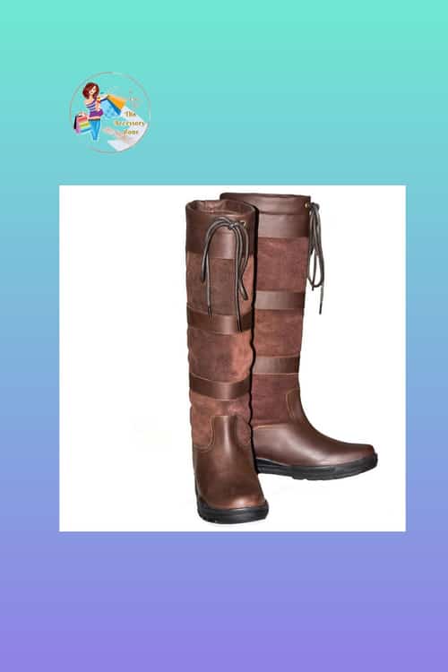 Country Waterproof Ladies Womens Boots Tall Long Horse Riding Boots Brown UK 4-9