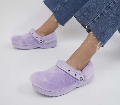 Crocs Classic Lined Cozy Fluff Clogs Lavender: £50.00!