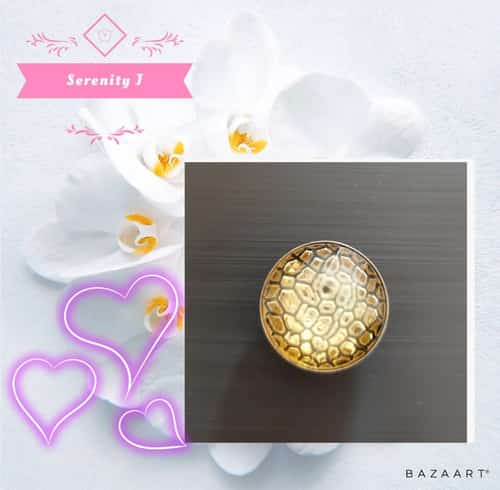 Faceted Gold Snake Skin Snap Charm