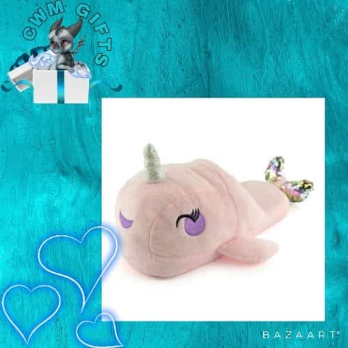 LADIES PINK NARWHALE SLIPPERS