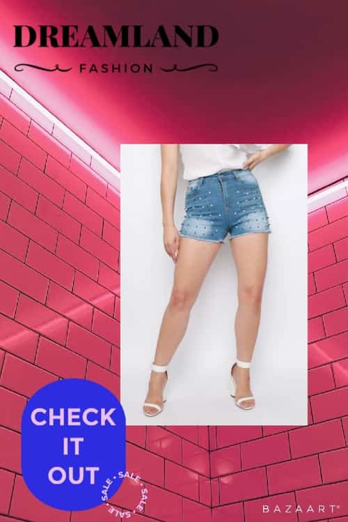 Luca Pearl Embellished Shorts Now £10.00 Was £22.99