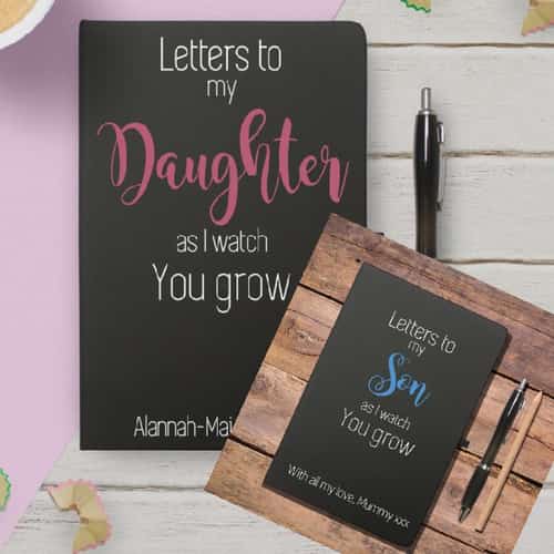 £14.99 Free UK Delivery - As I Watch You Grow Black Notebook and Pen