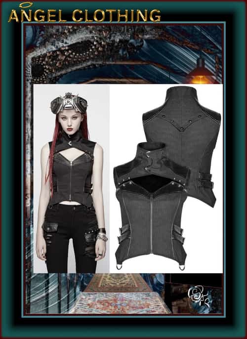 PUNK RAVE SHE TROOPER WAISTCOAT £65.00 1 AVAILABLE