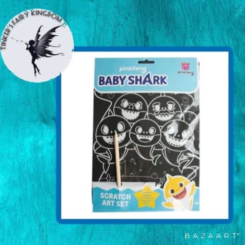 BABY SHARK SCRATCH ART SET