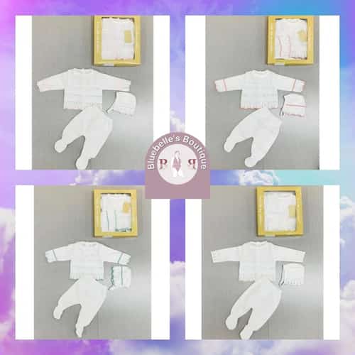 Baby 3pc Knitted Layette Gift Set (NB) £17.99