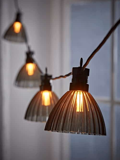 SAVE - Indoor Outdoor Extendable Grey Fluted Festoon Lights