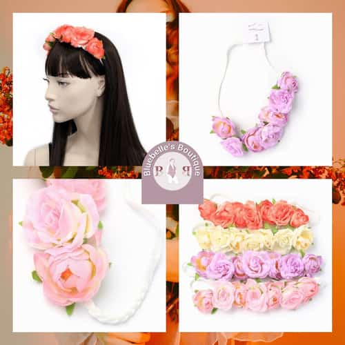 Fabric roses garland bandeau. £6.99