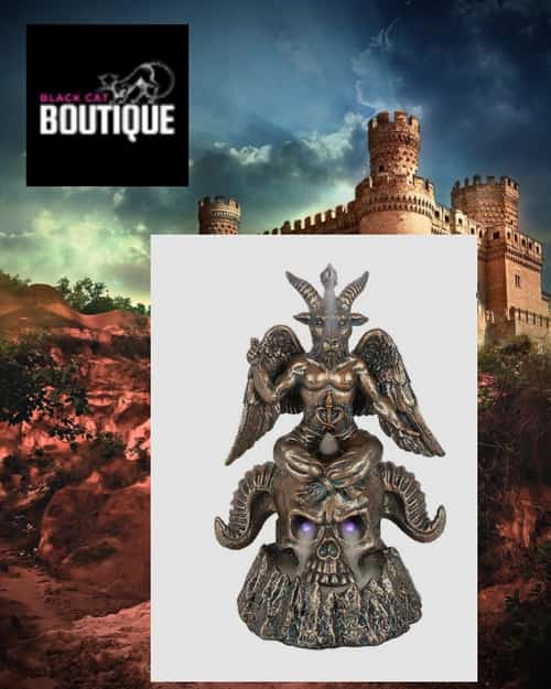 Gold Baphomet LED Backflow Incense Burner £44.99