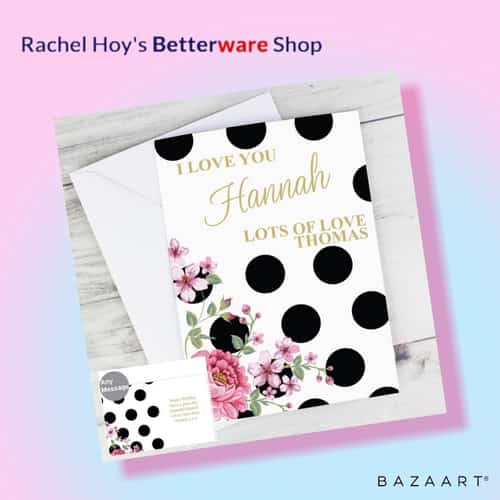 Personalised Floral Dot Card £2.99 inc. VAT