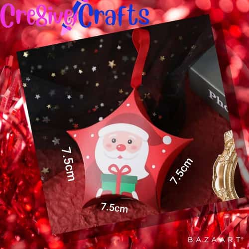 1007 Santa present Star Box - Includes Ribbon 49p