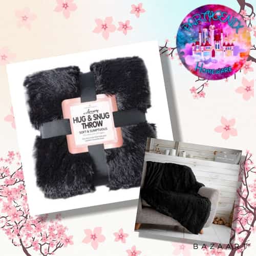HUG AND SNUG THROW BLACK £23.00