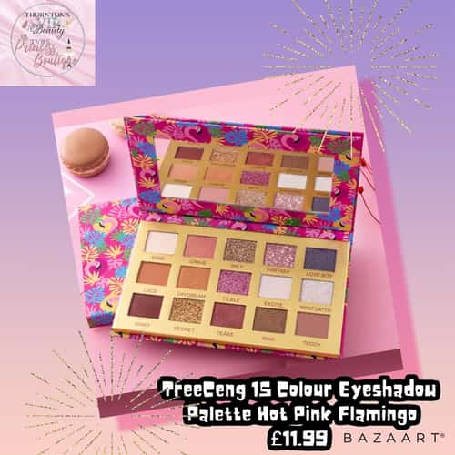 TreeCeng 15 Colour Eyeshadow Palette Hot Pink Flamingo £11.99
