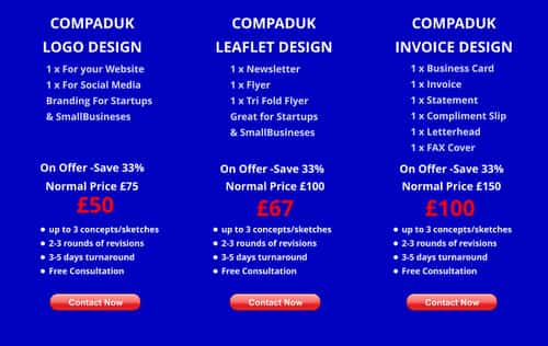Save 33% on Logo, Leaflet and Invoice Design