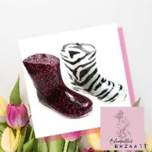 Animal Print Wellies Rain Boots 2 Assorted Designs by Soft Touch £10