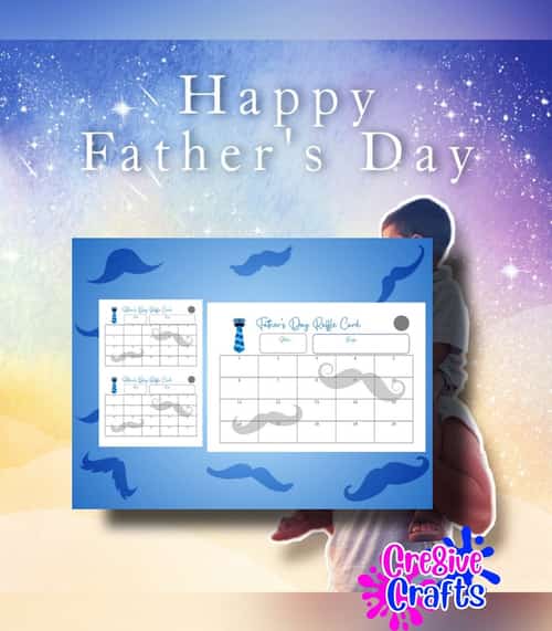 #904 - Father's Day blind / raffle Cards 20 numbers - Uncut x 2 £1.20