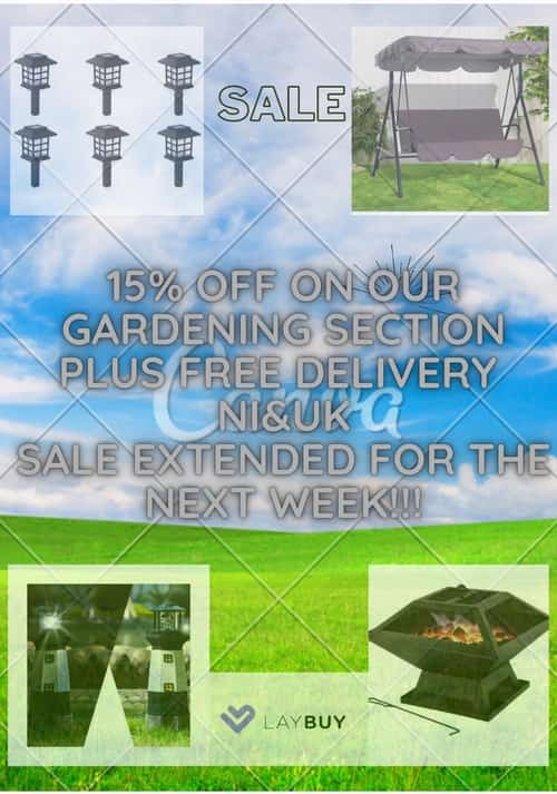 15% off garden products