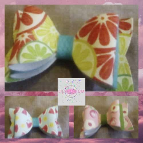 Hair Clip Bows with 2 Bows £3