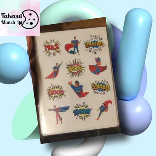 hero tattoos x12 (party) £0.80