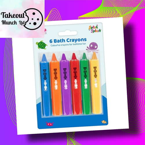 6 PACK CHILDREN'S FUN BATH & TILE CRAYONS £2.00