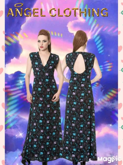 BANNED DARING DOODLE CAT MAXI DRESS £35.99 1 AVAILABLE