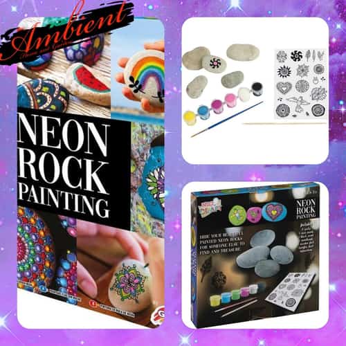 Paint Your Own Neon Garden Rocks £10.99