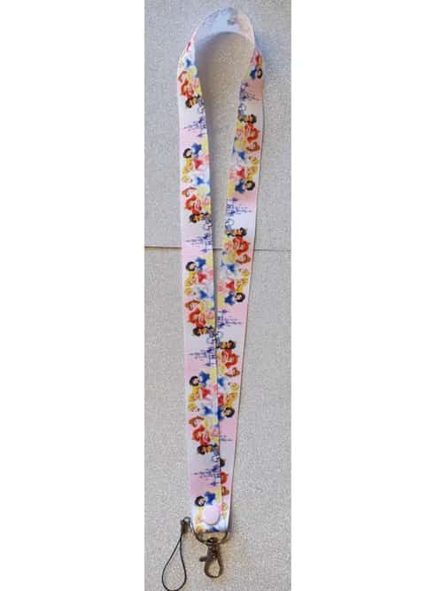 Adults Girls Disney Princess Lanyard Id Badge Holder Or wriststrap Keyfob