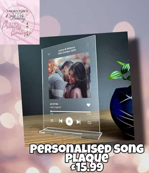 Personalised Song Plaque £15.99