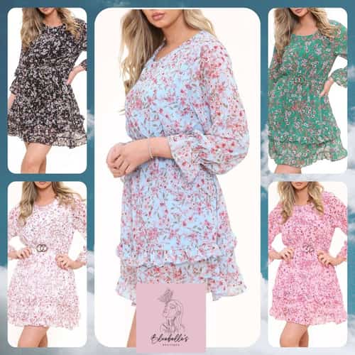 Floral Frill Skater Dress £23.99