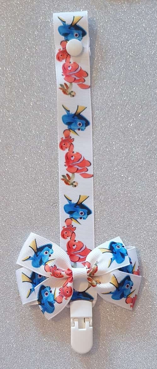 Finding Nemo Bow Dummyclip Pacifier Strap