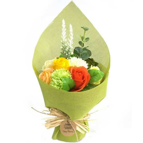Green Standing Flower Bouquet Soap