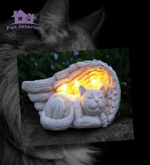 SOLAR STONE EFFECT MEMORIAL CAT LIGHT £19.99