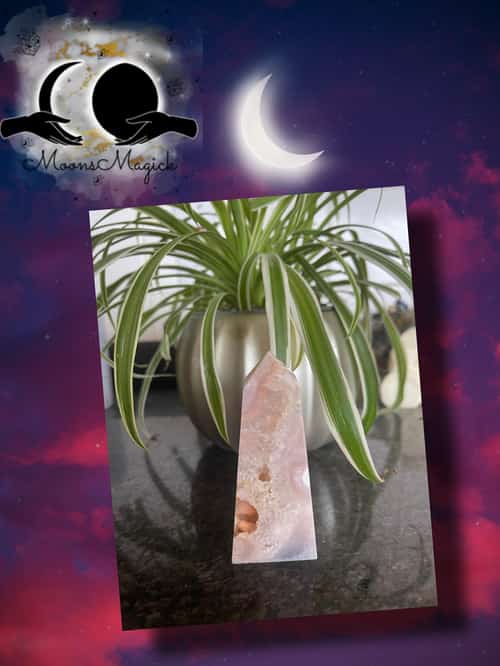 Druzy Pink Amethyst & Flower Agate £40.00