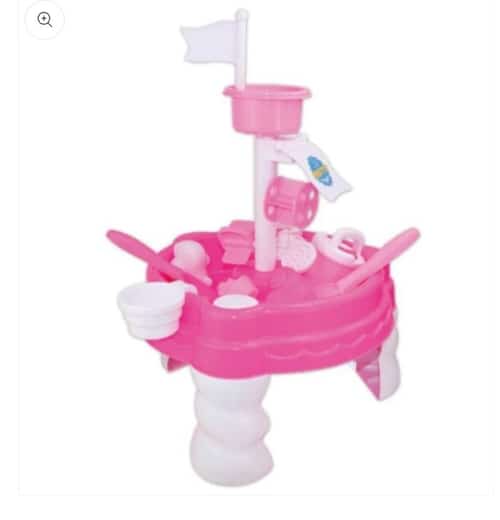 Childrens Girls Pink Sand & Water Table Kids Outdoor Garden Sandpit Toy Set 316