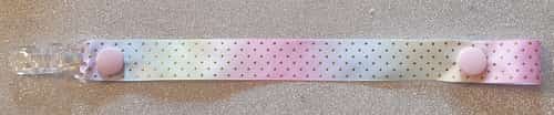 Rainbow Gold Dot Dummyclip Pacifier strap