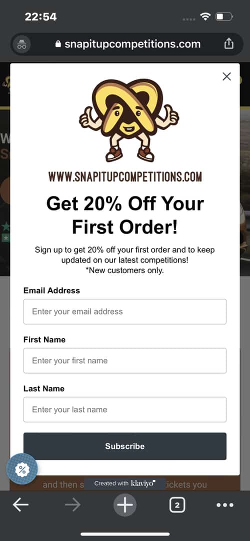Register and get 20%