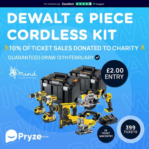 Win a DeWalt DCK699M3T 6 Piece Cordless Kit