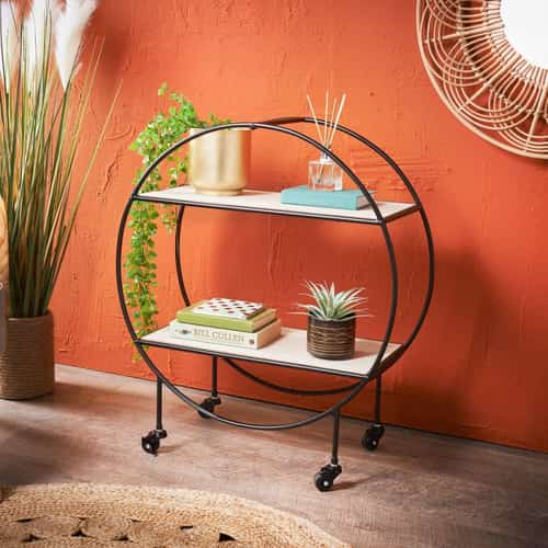 SAVE - Larvik 2 Tier Black Storage Trolley