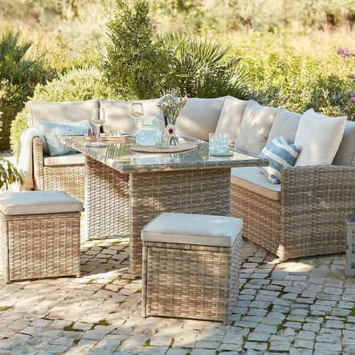 SAVE - Matara Rattan Effect Corner Sofa Set
