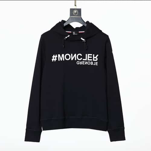 MONCLER MENS HOODIE BLACK